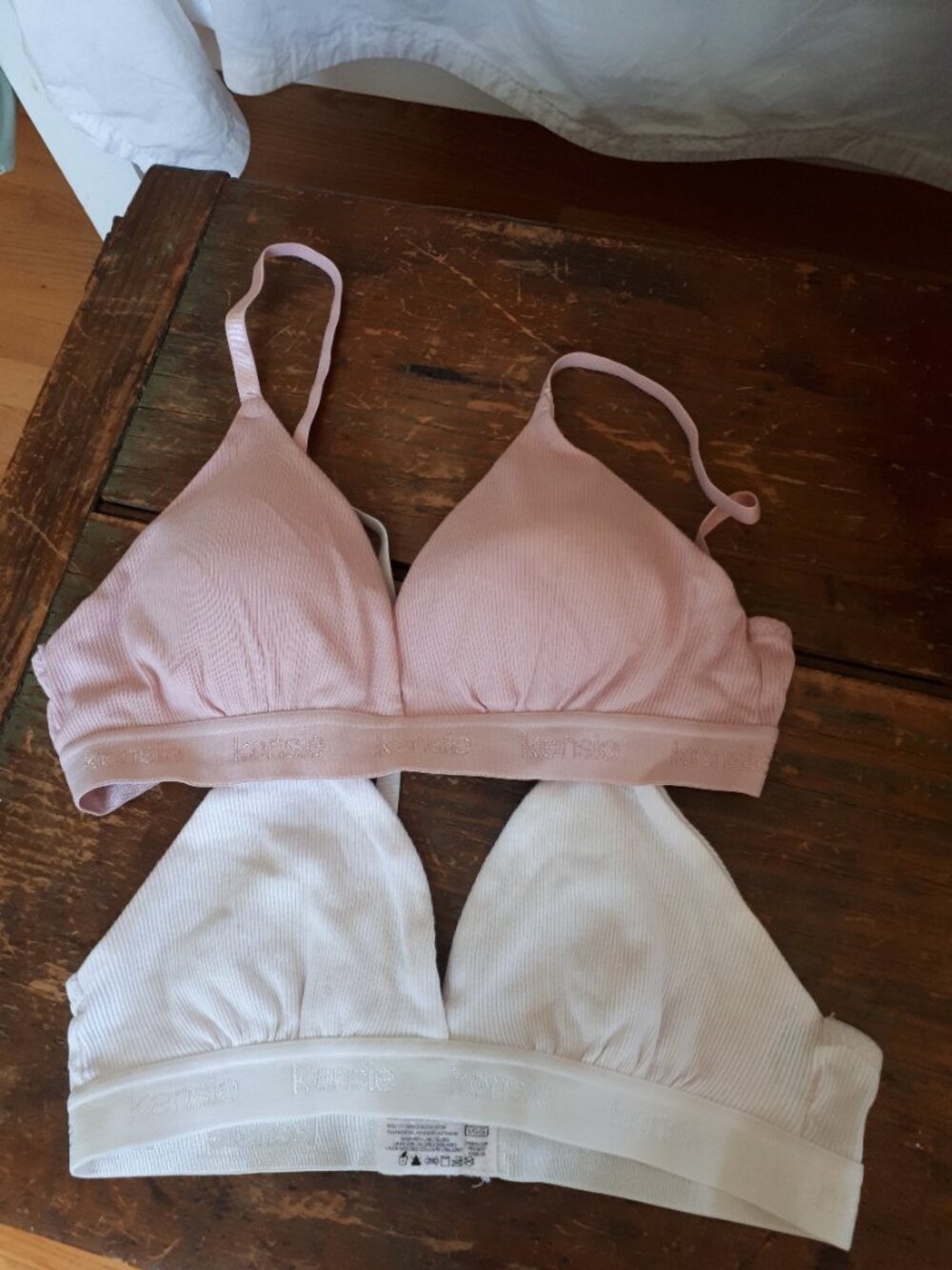 Kensie cotton bras size large.